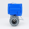 KLD 20s Valve à billes en plastique motorisée à 2 voies avec doubles syndicats (1/2 'à 3/4 ')